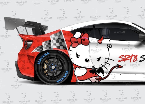 Hello Kitty Devil JDM Car Wrap, Universal Fit Vinyl Decal - Etsy