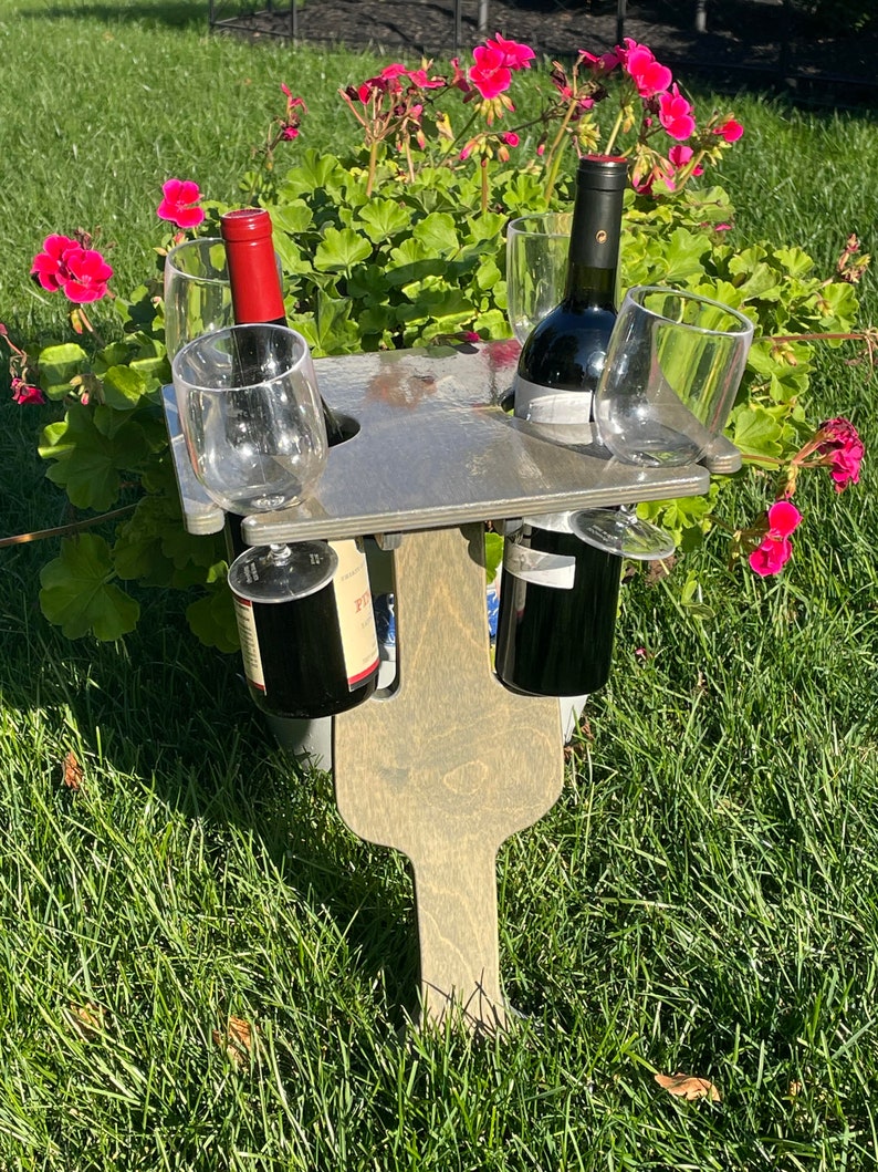 Portable Wine Table Etsy