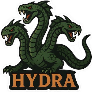 Hydra Vinyl Decal Sticker - Kiss-Cut Vinyl Decals, Laptop Sticker, Water Bottle Decal, Car Decal, Hydro Flask Sticker, Cool Sticker
