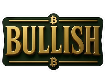 Bullish Bitcoin Vinyl Decal: Crypto Laptop Sticker