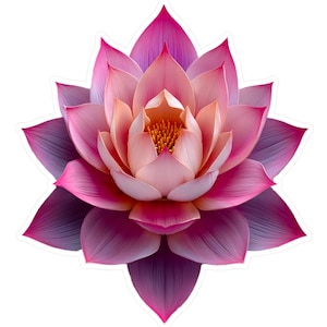 Lotus Flower Vinyl Decal Sticker, Yoga Decal, Meditation Sticker, Car Decal, Laptop Sticker, Water Bottle Decal