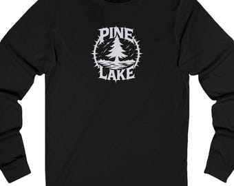 Camiseta de manga larga Pine Lake Wisconsin: Camiseta unisex de jersey suave