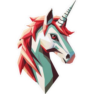 Einhorn-Vinyl-Aufkleber: Wasserfester Laptop-Sticker