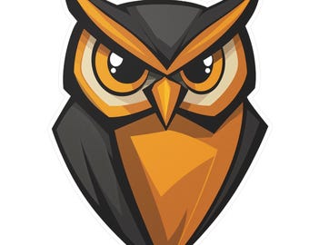 Owl Vinyl Decal, Laptop Sticker, Car Window Decal