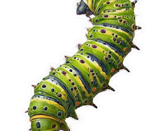 Caterpillar Kiss-Cut Vinyl Decals | Caterpillar Sticker Sheet