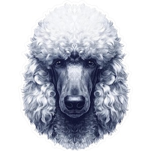 Poodle Dog Vinyl Decal Sticker, Car Decal, Laptop Sticker, Animal Lover Gift, Cute Puppy Decal, Dog Mom Gift