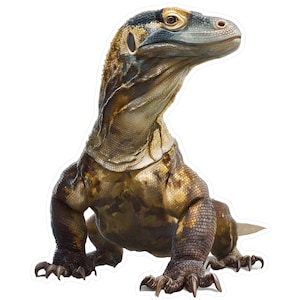 Komodovaran vinyldekal: Gåva till reptilälskare, laptop/bilklistermärke