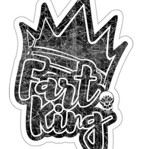 FARTKING Sticker by FARTFLOWER Kiss-Cut Stickers Waterbottle Sticker Laptop Sticker Funny Sticker Perfect Gift for Fart King in your Life