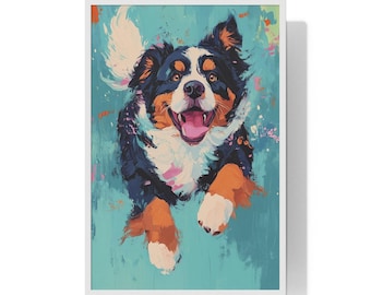 Lámina artística de Boyero de Berna: regalo para amantes de los perros (descarga digital)
