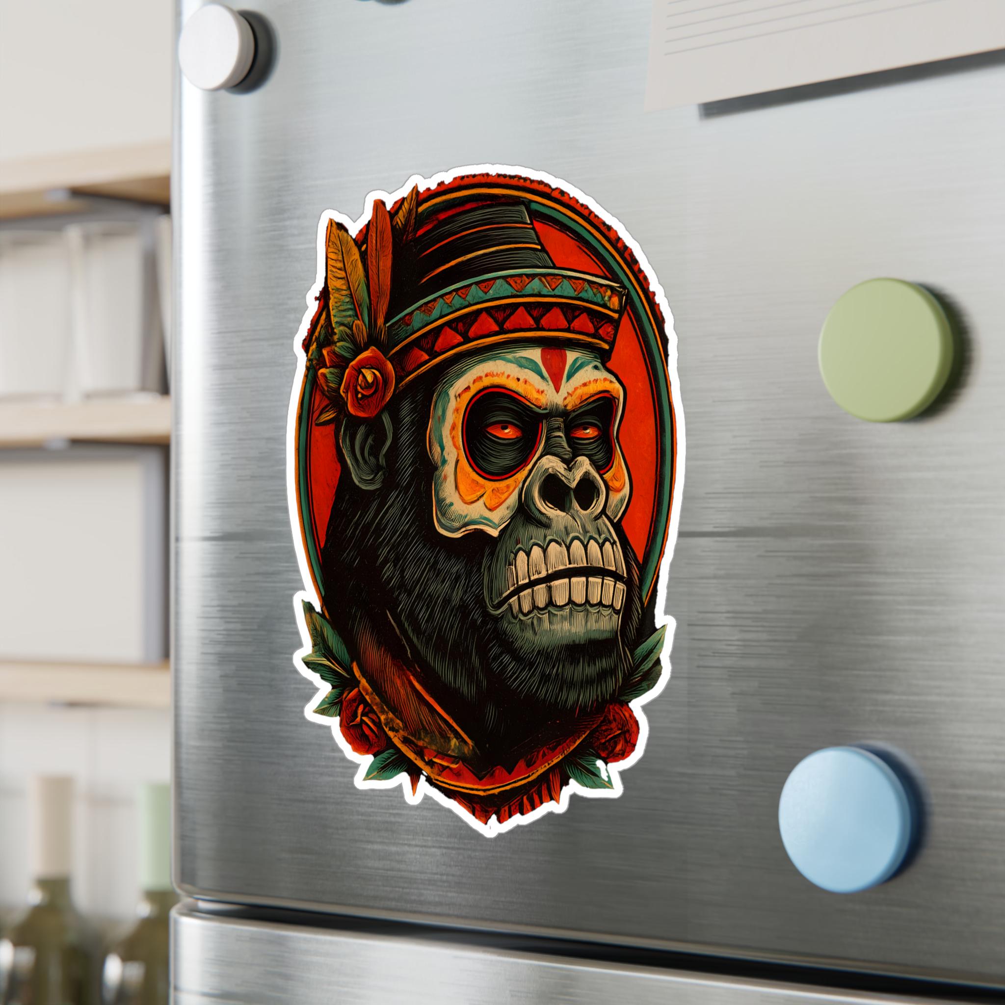 Gorilla Vinyl Decal: Wildlife Ape Sticker - Laptop, Car, Water Bottle ...