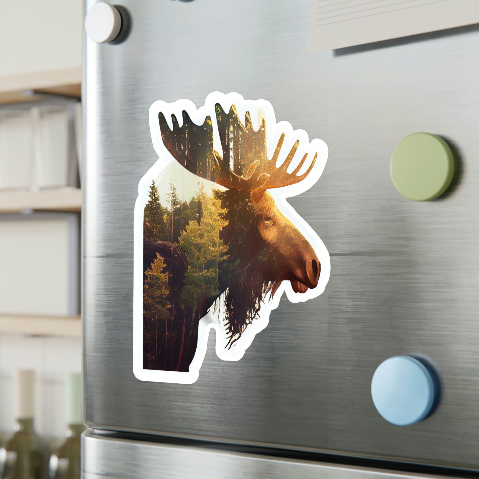 Majestic Moose: Bull Moose Vinyl Sticker - Wildlife Wall Art for Nature ...