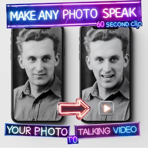 Custom AI Talking Photo Video, Personalized Digital Gift