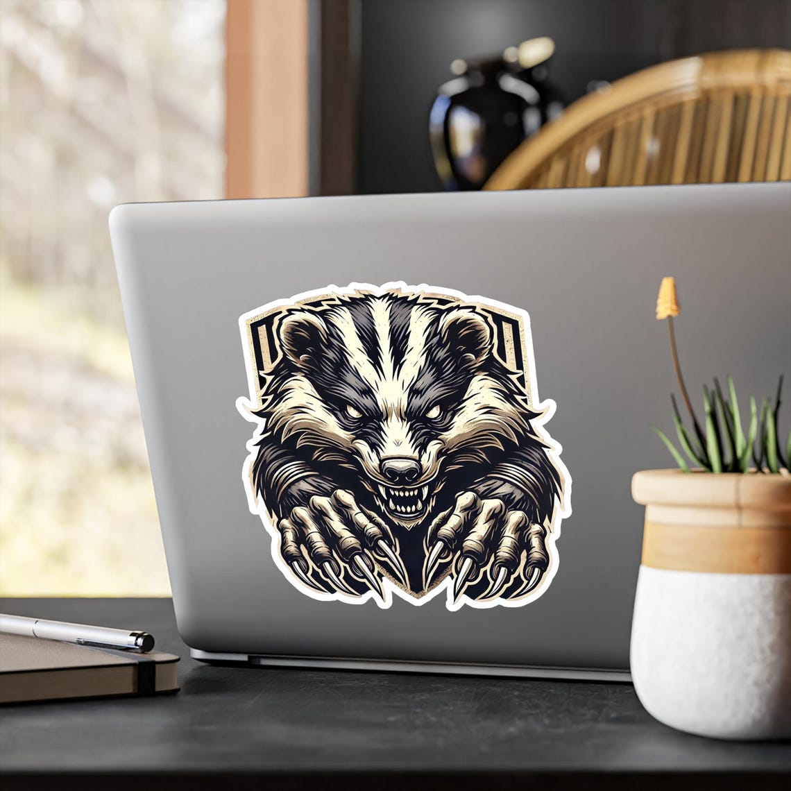 Badger Vinyl Sticker: Waterproof Laptop Decal - Etsy