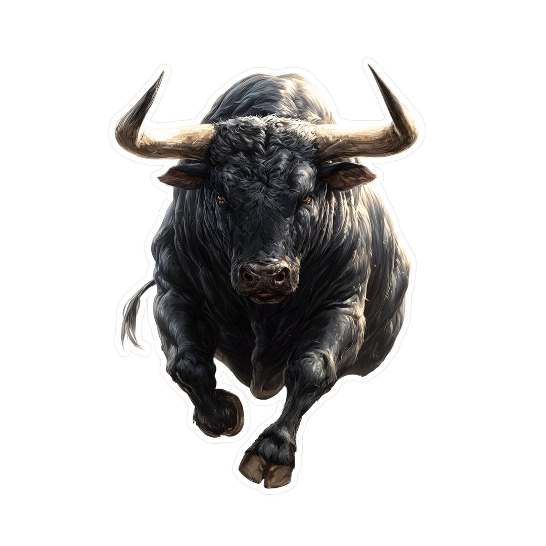 Charging Bull Vinyl Decal | Wall Sticker, Laptop, Car - Etsy