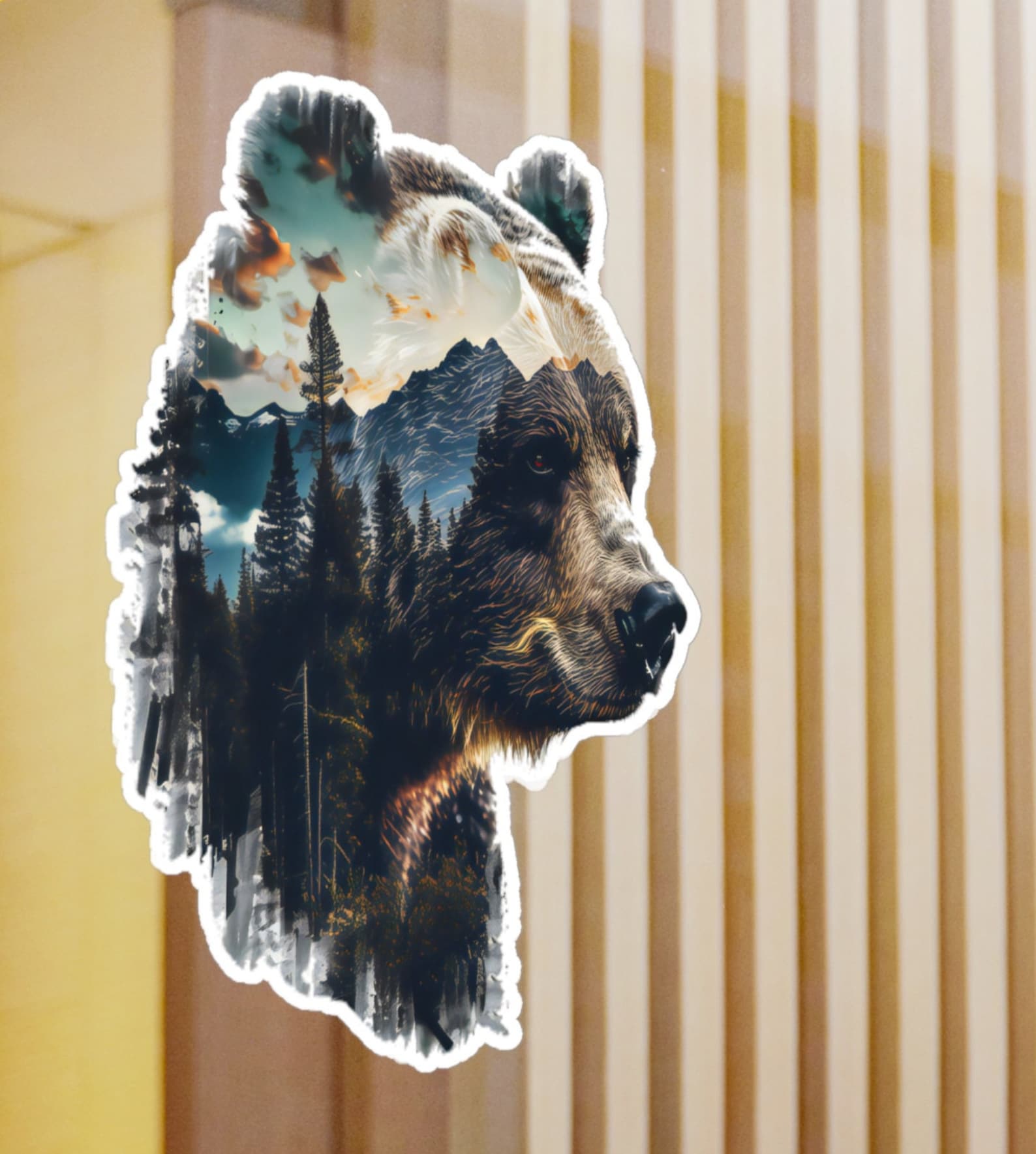 Large Wild Sticker Big Bear Vinyl Sticker: Wildlife Forest Decal - Etsy