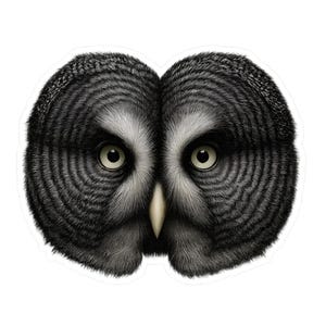 Adesivo in vinile a forma di gufo - Simpatico design retrò con animale per laptop, diari e auto, regalo per gli amanti della natura, decorazione per il ritorno a scuola, parete per dormitorio