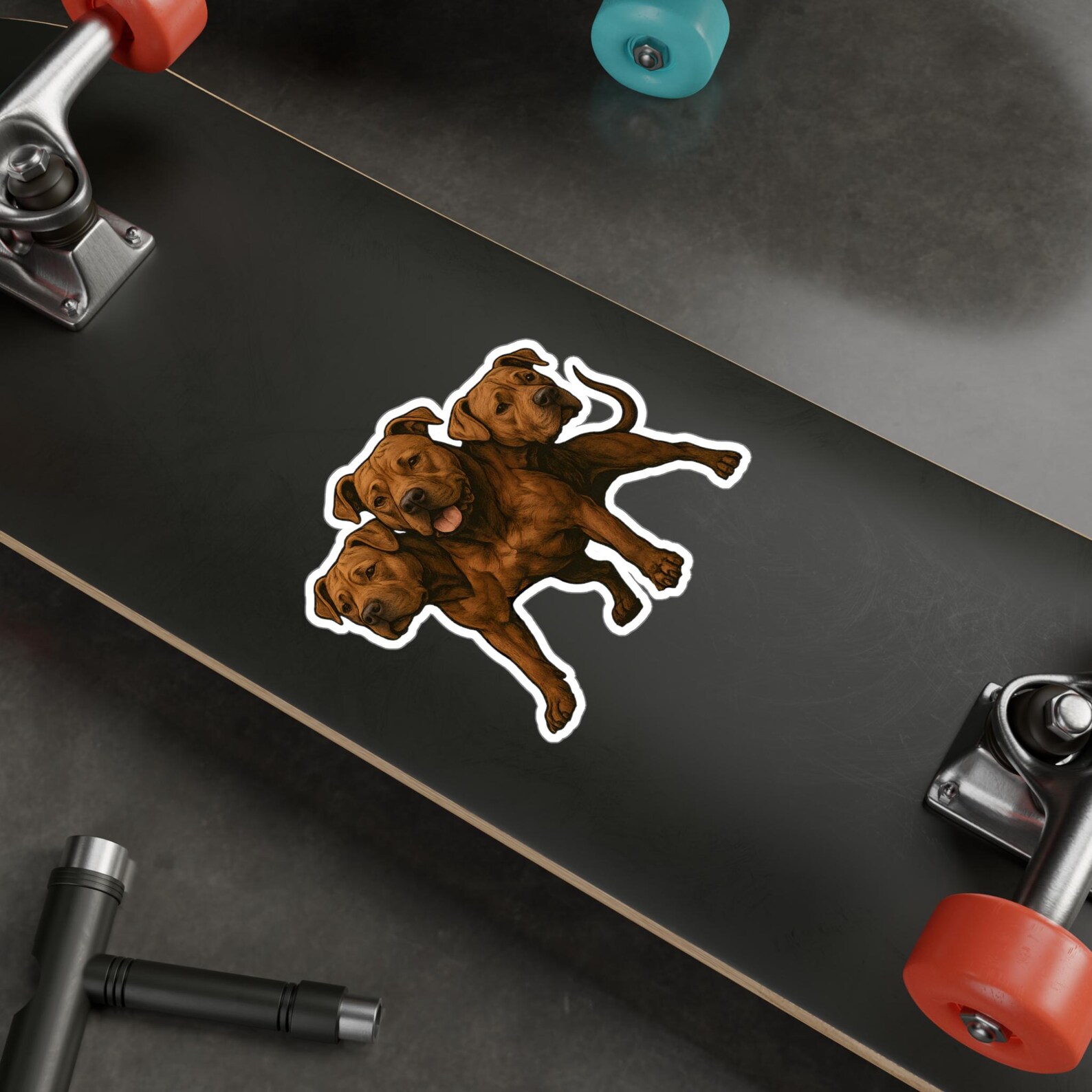 Pitbull Cerberus Vinyl Decal: Dog Lover Car Sticker - Etsy