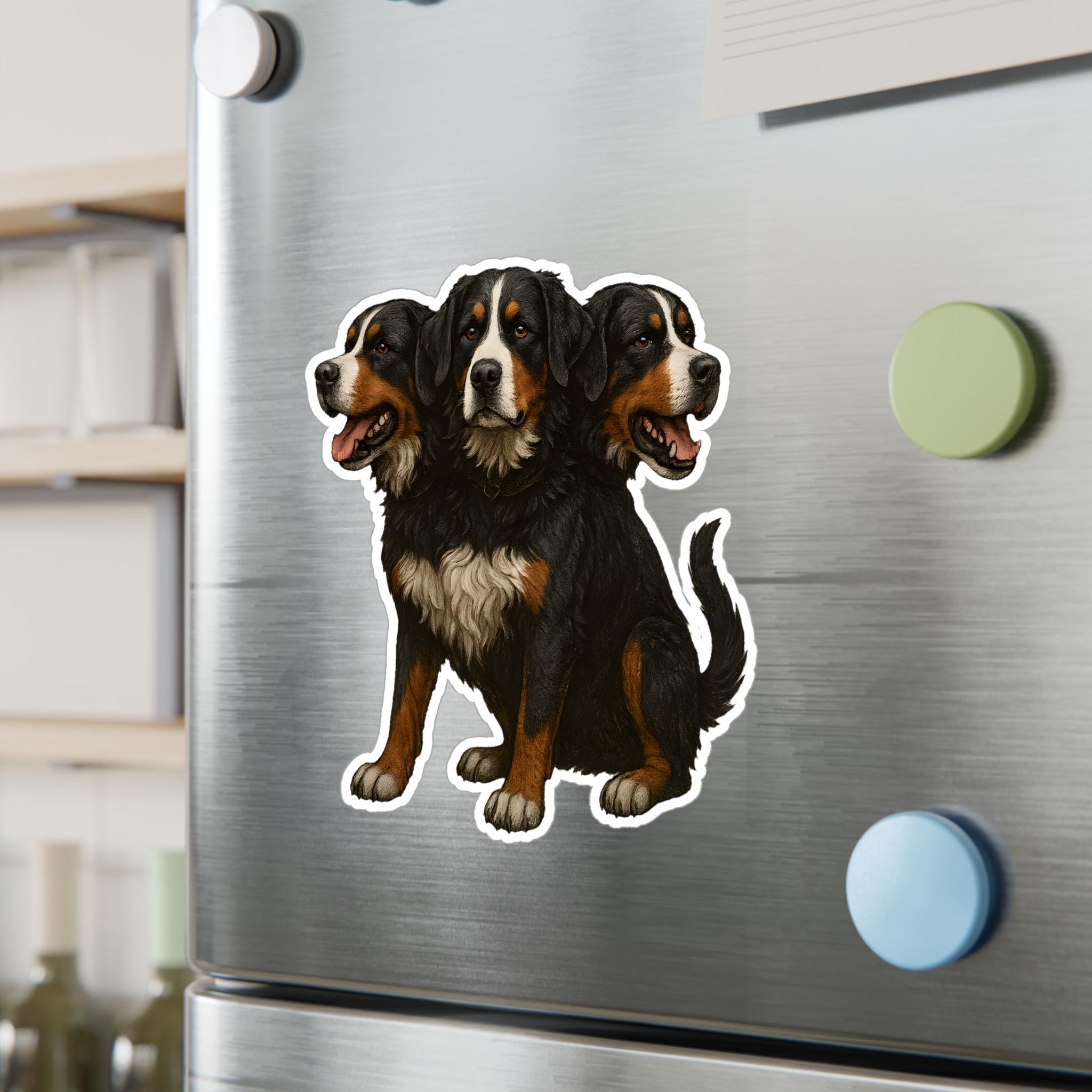 Bernese Mountain Dog Cerberus Vinyl Sticker: Dog Lover Gift - Etsy