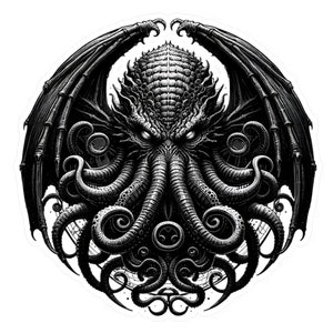 Unleash the Deep: Cthulhu Mythos-vinylsticker - perfect voor auto&#39;s, laptops en meer Embrace the Legendary Sea Monster-sticker Cthulhu-sticker