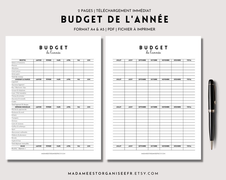 Budget for the Year 2024, Monthly Planner for the Year 2024, Manage