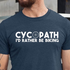 I&#39;d Rather Be Biking Tshirt, Funny Biking Tshirt, Bike Lover Gift, Cycling Present Tshirt, Bicycle Rider Tshirt, Father Day&#39;s Gift, Men Tee