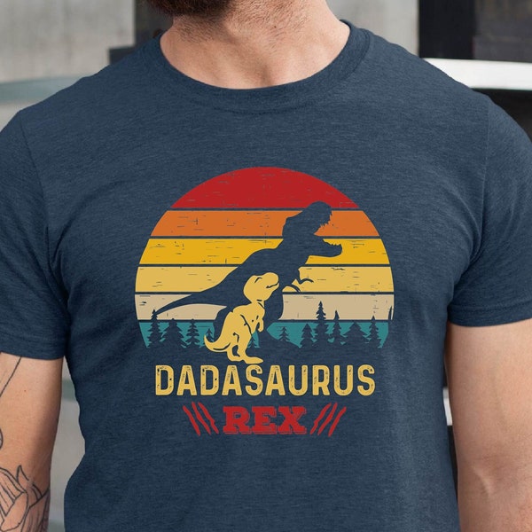 T-shirt vintage Dadasaurus Rex, T-shirt fête des pères, T-shirt papa, chemise papa, T-shirt papa amoureux, T-shirt dinosaure, tee-shirt homme, tee-shirt vintage