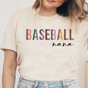 Leopard Baseball Nana Shirt, Baseball Nana Tee, Nana Birthday Gift, Nana Shirt