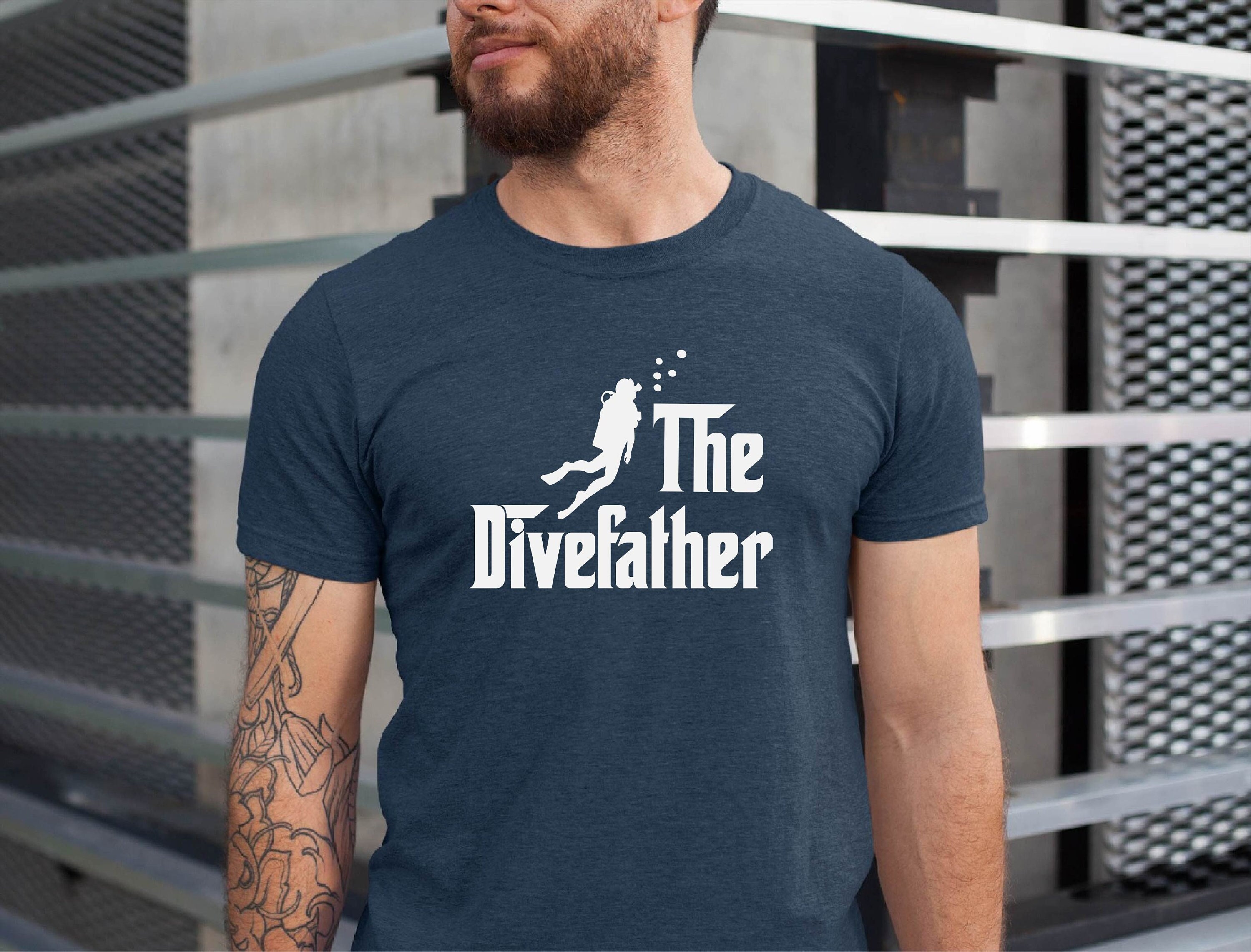 The Divefather Tshirt,  Scuba Diver Tee, Funny Dad Tshirt, Diver Man Gift, Father's Day Gift, Men Tee, Dad Tshirt, Swimmer Tshirt