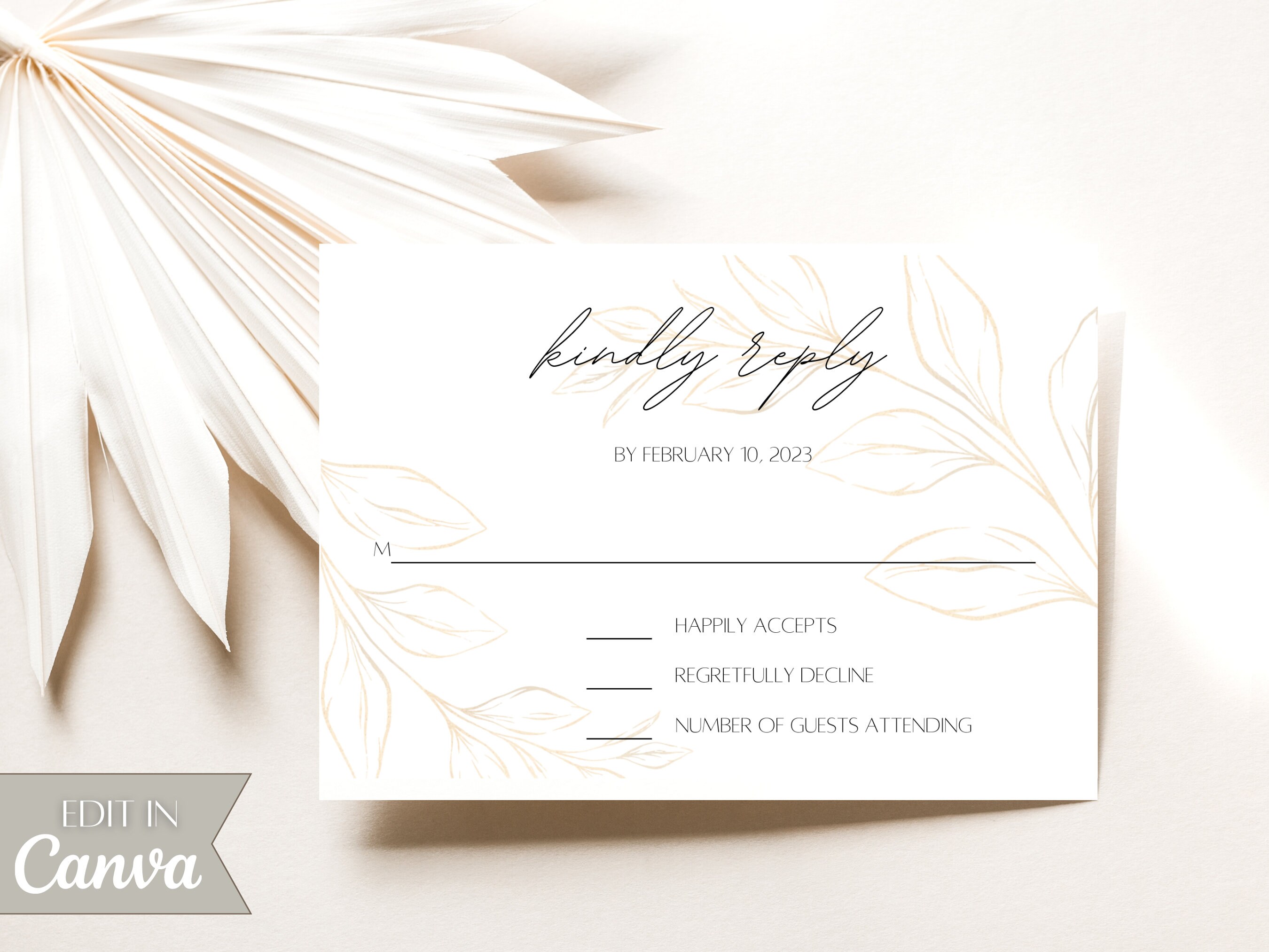 Editable Wedding RSVP Card, RSVP Card Download, RSVP Cards Download ...