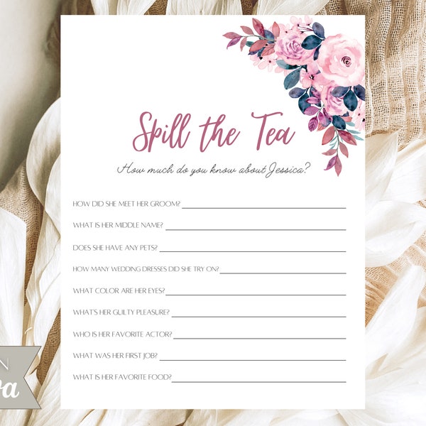 Spill the Tea Game - Etsy