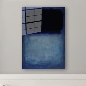Mark Rothko Style Tempered Glass Wall Art: Minimalist Decor