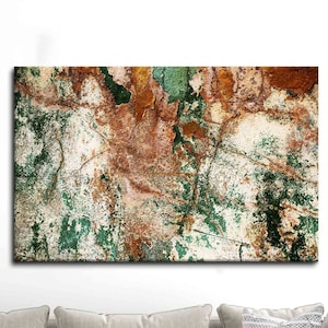 Wall Decor, Canvas, Canvas Art, Old Wall Plaster Poster, Vintage Wall Printed, Brown And Gray Art Canvas, Abstract Printed,