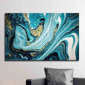 Canvas Gift, Large Canvas, Canvas Decor, Abstract Marble Canvas Decor, Colorful Marble Art Canvas, Contemporary Wall Decor,