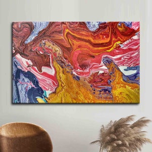 Canvas Home Decor, Canvas Decor, 3D Wall Art, Abstract Art Canvas, Oil Painting Print, Colorful Abstract Canvas Decor,