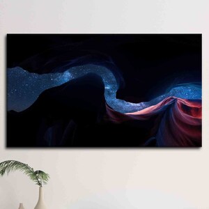 Regalo de lienzo, arte de la pared de la sala de estar, decoración de la pared, cartel de lienzo de la naturaleza, decoración de la pared del cielo estrellado, obras de arte del cielo estrellado y el cañón,