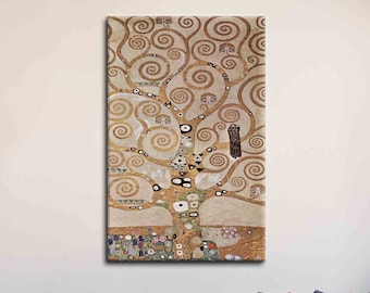 Gustav Klimt Tree of Life Canvas Art: Art Nouveau Wall Decor