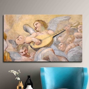 3D Wall Art, Canvas Art, Canvas Print, Angel Painting, Modern Canvas Gift, Abstract Angel Canvas Poster, Angel Canvas Decor,