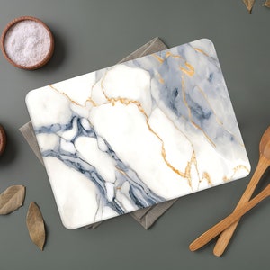 Custom Chopping Board, White Cutting Board, White Marble Cutting Board, Modern Chopping Board, Marble Pattern Serving Board, Kitchenware,