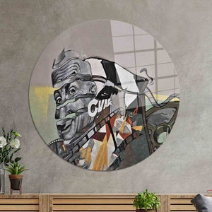 Abstract Man Wall Decoration, Wall Decoration, Contemporary Glass Decor, Tempered Glass, Glass Art, Abstract Glass Wall Art,