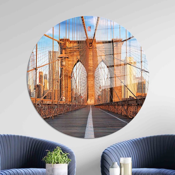 Brooklyn Bridge glas, Manhattan glazen muur kunst, glaskunst, glazen wand decor, New York glas, Brooklyn Bridge, kunst aan de muur, weergave muur decor,