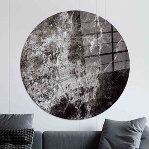 Glass, Wall Decor, Glass Art, Black And Marble Glass, Stone Texture Glass Art, Black Stone Glass Art, Contemporary Wall Decor,