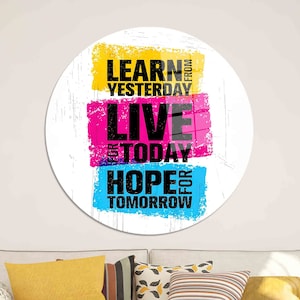Tempered Glass Wall Art: Inspirational Quote, Modern Home Decor