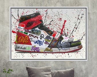Oversized Wall Art, Shoe Hype Sneaker, Wall Art Canvas, Custom Wall Hanging, Shoes Wall Decor, Canvas Wall Art Decor, Home Decor Art