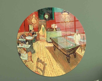 The Night Cafe by Van Gogh,Glass Art Gift,Wall Decoration,Reproduction Glass Decor,Glass Art,Van Gogh Glass Decor,