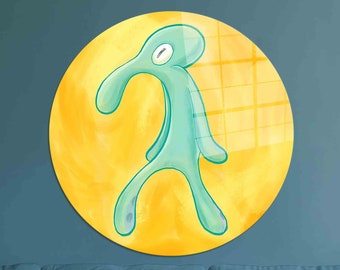 Thaddäus Bold and Brash gehärtetes Glas Kunst - fertig zum Aufhängen