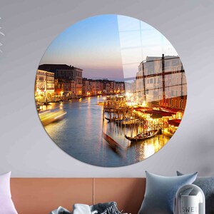Mural Art, Glass Printing, Wall Decor, Travel Tempered Glass, View Glass Wall Art, Grand Canal Glass Wall, Cityscape Glass,