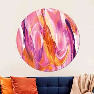 Wall Decoration, Mural Art, Glass Printing, Abstract Glass Decor, Modern Glass Decor, Modern Wall Decor, Pink Wall Decoration,