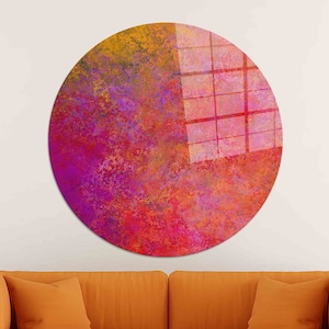 Colorful Abstract Tempered Glass Wall Art: Modern Home Decor