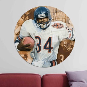 Tempered Glass Football Art: American Wall Decor