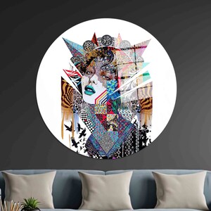 Woman Portrait Glass Art,Wall Decor,Glass Wall Decor,Glass Art,Modern Woman Portrait,Abstract Wall Decor,Woman Glass Wall,